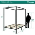 thumbnail image 6 of YITAHOME Metal Canopy Bed Frame/13 Inch Platform/Wood Slat Support/No Box Spring Needed (Full, Black), 6 of 7