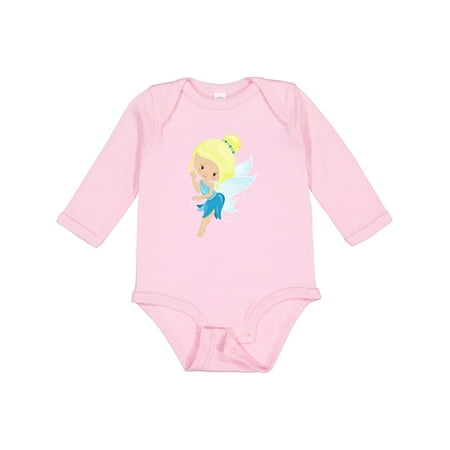 

Inktastic Cute Fairy Magic Fairy Forest Fairy Blonde Hair Gift Baby Girl Long Sleeve Bodysuit