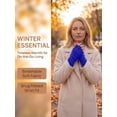 thumbnail image 6 of Deago 1 Pairs Winter Half Finger Gloves Knitted Fingerless Mittens Warm Stretchy Gloves for Men and Women (Blue), 6 of 9
