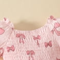 thumbnail image 6 of Baby Girl Rompers Infant Girls Short Sleeve Ruffles Bowknot Prints Romper Cute Bodysuits Dress Newborn Onesies Girl Red, 6 of 7