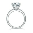 thumbnail image 3 of Round Cut Moissanite Engagement Ring, Knife Edge Band Ring In 925 Sterling Silver 3 Carat Ring, 3 of 3