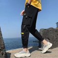 thumbnail image 3 of Pantalones Cargo para Hombre Joggers Verano Negro Pantalones Hombre Harem Nuevo en Pantalones Regular Fit Largo Techwear Algodón Spandex Calle Nailon, 3 of 5
