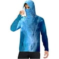 thumbnail image 2 of Hvyesh UPF 50+ Fishing Shirts for Men UV Protection Hoodie Shirt with Neck Long Sleeve Quick Dry Hiking Sun Shirts, 2 of 6
