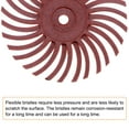 thumbnail image 5 of Uxcell 30 Pieces Radial Bristle Disc Set 1" 220 Grit Detail Abrasive Brush Kit with 1/8" 3/32" Shank Mandrels, Red, 5 of 5