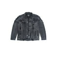 thumbnail image 5 of Victorious Men's Classic Distressed Denim Trucker Jean Jacket DK100 - Black - Small, 5 of 7