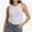 White, variant on Women's Crewneck Racerback Ribbed Tank Tops Summer Basic High Neck Sleeveless Slim Fit Crop Tops
