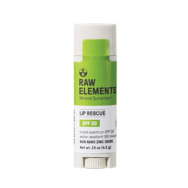 Protector Solar Labial Raw Elements Natural Certificado Zinc Oxide Orgánico Resistente al Agua Segur