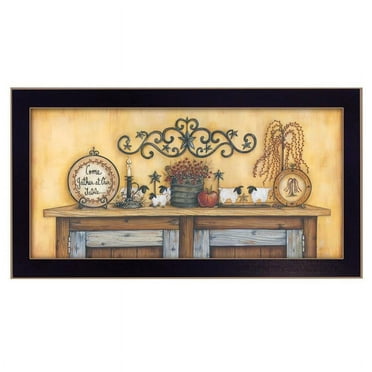 Come Gather at Our Table By Mary June Printed Wall Art Wood Multi-Color