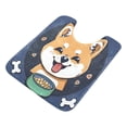 thumbnail image 2 of Toilet Rug U-Shaped Bathroom Rugs Non-Slip Soft Plush Machine Washable Contour Bath Mat Happy Chai Dog 24x20, 2 of 9
