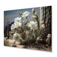 thumbnail image 2 of Designart "Pearl Fern Cactus Arid Blossoms" Floral Metal Wall Decor, 2 of 5