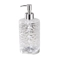 thumbnail image 7 of Round Wave Design Hand Soap Dispenser Bottle, Stylish Refillable Lotion Pump Container for Bathroom and Kitchen, Decorative Hand Wash Bottle for Modern Home Sink Station and Vanity Use, 420ml, Clear, 7 of 7