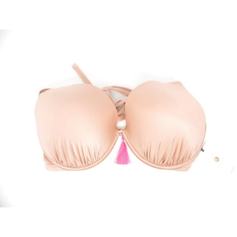 Shade Shore Light Lift Strappy Metallic Bikini Swim Top Rose