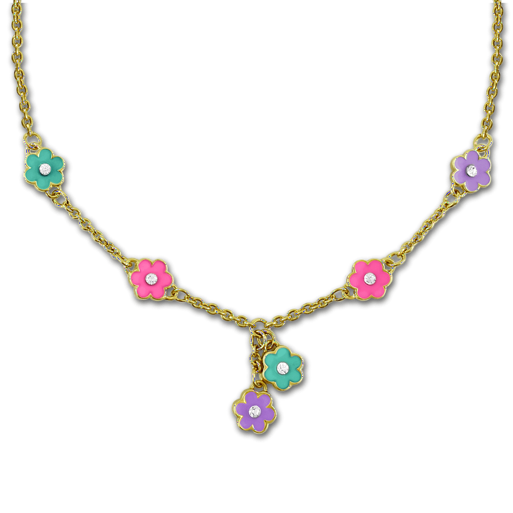 A Touch of Dazzle - Flower Necklace Little Girls Jewelry | 6 Flower ...