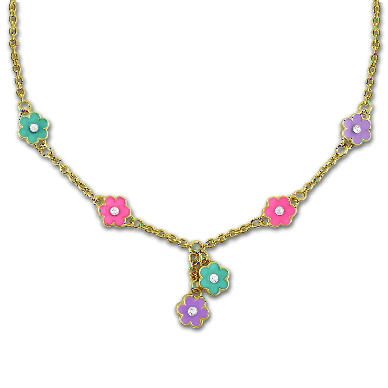 Flower Necklace Little Girls Jewelry, 6 Flower Charms - Cute Necklace For  Girls, Jewelry For Little Girls Flower Girl Necklace & Daisy Necklaces For  Little Girls