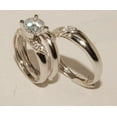 thumbnail image 4 of Lakshya Jewel LLC 3Ct CZ Wedding Bridal Band Trio Ring Set 14k White Gold Plated, 4 of 4