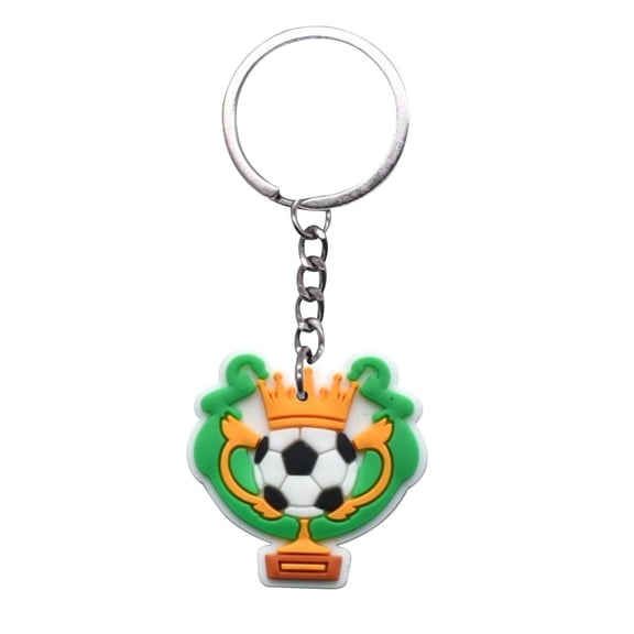 Football Themed PVC Soft Rubber Keychains Bag Charms For Fans Accessories