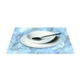 thumbnail image 3 of Ryvnso Placemats Set of 6 Blue Marble Dining Mats Heat-Resistant Non-Slip Washable Table Mat, 3 of 8