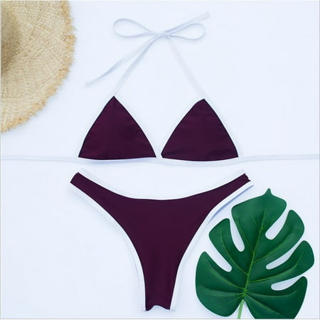 Generic Women s Swimsuit Three-Point Swimsuit Sexy Seduction See-through Three-Point Bikini Suit plus Size Sexy Lingerie