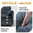 thumbnail image 4 of OMOCCUIT 108" L Shaped Modern Sofa, Convertible Modular Sectional Cloud Couch with Movable Ottoman, Chenille 3-Seat Couches with Deep Seat & Pillow for Living Room, Bedroom, Apartment, Office, 4 of 10