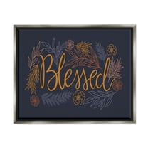 Blessed Botanical Herb Flowers Botanical & Floral Graphic Art Luster Gray Framed Art Print Wall Art