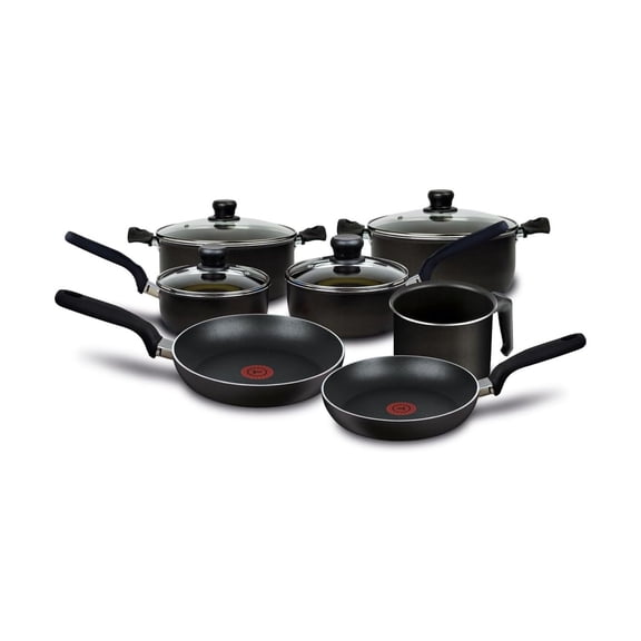 Batería de Cocina T-fal Elemental 11 Piezas Color Negro Modelo 392600-NEGRO