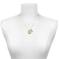 thumbnail image 2 of Delight Jewelry Gold-tone Crystal Initial - Q - Large Goldtone Crystal Initial - X - Charm Necklace, 17.5"+2", 2 of 4