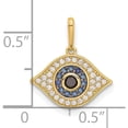 thumbnail image 4 of 14K Yellow Gold Polished Multi-Color Cz Evil Eye Pendant (Width 14.3) (Length 16) - Jbsp, 4 of 5