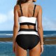 thumbnail image 4 of Tankini de moda para mujer, sin mangas, patchwork, bikini, traje de baño push-up, acolchado, conjuntos de blusa, traje de baño de dos piezas para mujer, trajes de baño tankini para mujer, traje de bañ, 4 of 6