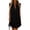 Black(Womens Dresses), variant on Womens Sleeveless V Neck Mini Dress Side Drawstring Casual Collar Shift Dress Summer Beach Tunic Dress Loose Fit