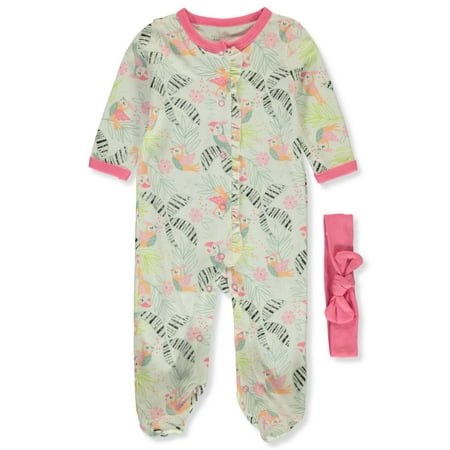 

Mon Cheri Baby Girls 2-Piece Tropical Palm Bodysuit Set - pink/multi 3 - 6 months (Newborn)