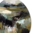 thumbnail image 3 of Designart "Delicate Brushstroke Abstract III" Abstract Metal Round Wall Decor, 3 of 5