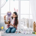 thumbnail image 4 of Uuowzo Handcrafted Easter Bow with Faux Linen Ribbon Festive Decorative Accessories Indoor Outdoor Easter Decorations for Yard Garden, Purple, 4 of 6