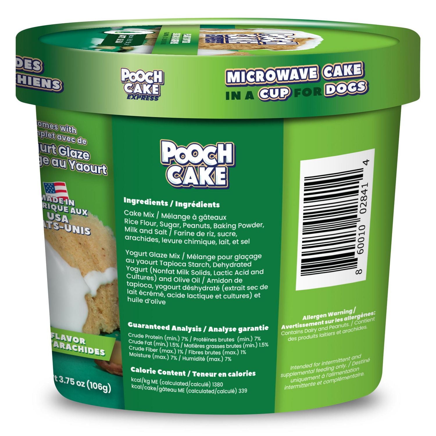 Pooch Cake Express - Peanut Butter Flavor, Microwave Cake in a Cup for Dogs