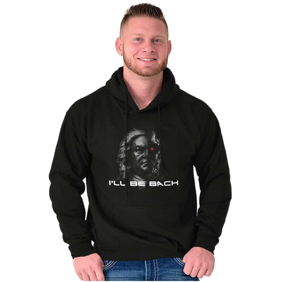 Funny I'll Be Back Bach Music Pun Hoodie Hooded Sweatshirt Men Brisco Brands S