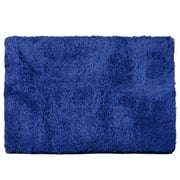 Clara Clark Set of 3 Absorbent Bath Mat Non-Slip Backing Rubber Bathroom Rugs, Large, 32x48, Royal Blue