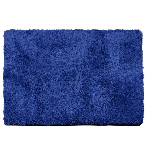 Nestl Super Soft Shaggy Bath Rug, Absorbent Bathroom Rug, 32" x 48", Royal Blue