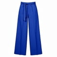 thumbnail image 5 of Qingpeng Womens Plus Size Wide Leg Pants High Waisted Elastic Palazzo Casual Pants Beach Trousers with Pockets, 5 of 7