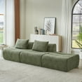 thumbnail image 3 of Oversized 3-Seater Cloud Couch Sectional, Modular Sofa with Chenille Fabric, No Assembly Space-Saving, Comfy Couches for Small Living Room & Apartment, Green, 3 of 7