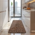 thumbnail image 4 of Brown and Black Leopard Print Kitchen Rug Mat,Kitchen Runner Rugs Non Skid Washable,Decorative Kitchen Floor Mats for Kitchen,Sink,Laundry,17"x47.2", 4 of 7