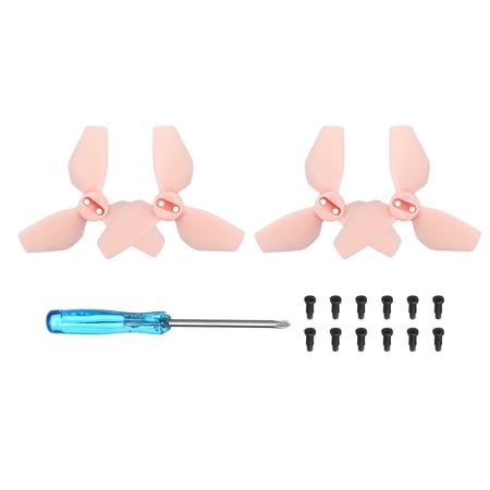 Uxcell 2 Pair 2016S Propellers, Propeller Blades Low Noise Wings Quick Replacement Colorful Wing Blade Spare Part for Drone Handheld Quadcopter Drone Accessories, Pink
