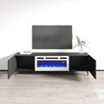 thumbnail image 4 of Pafos WH-EF Fireplace TV Stand for TVs up to 80", Modern Matte 71" Entertainment Center, Electric Fireplace TV Media Console with Storage Cabinets, 4 of 6
