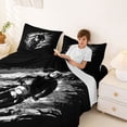 thumbnail image 3 of Castle Fairy Line Art Rider Full Size Sheets 4-Piece for Teens, Grunge Overlay Bed Sheets for Bedroom, Charcoal Ivory, 3 of 6