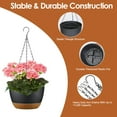 thumbnail image 5 of 4 Pcs Minimalist Hanging Planters for Indoor Plants with Diameter,Drainage Holes,and Removable Self-Watering Tray,Suitable for Medium-Sized Plants and Flowers, 5 of 8