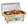 thumbnail image 2 of 4pc Chafing Dish Buffet Set 9 qt Stainless Steel Food Warmers for Parties Banquets, 2 of 12