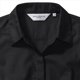 thumbnail image 3 of Russell Collection- Camisa entallada de manga larga de popelín y fácil cuidado de poliéster y algodón para mujer (Negro), 3 of 5