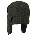 thumbnail image 2 of Big Size Tweed Sherpa Lining Trooper Hat - Black XL-2XL, 2 of 5