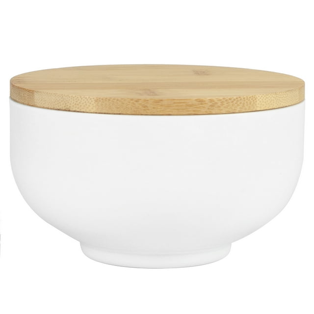 Juego de ensaladeras de acero inoxidable de calidad alimentaria de primera calidad con tapa hermética para frutas, verduras y bocadillos, utensilios de cocina blancos modernos
