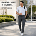 thumbnail image 5 of YAPPO Men's Stretch Dress Pants, Quick Dry Business Casual Slacks, Straight Fit for Office, Golf & Travel, 30" Inseam, 5 of 7