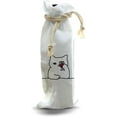 thumbnail image 6 of Jolitee Wine Gift Bag – Reusable Canvas Drawstring with Wine-Sipping Cat – Funny Gift for Pet Parents, 6 of 6