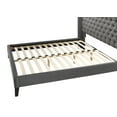 thumbnail image 3 of LuXeo Pacifica King-Size Tufted Upholstered Platform Contemporary Bed in Gray Fabric, 3 of 10
